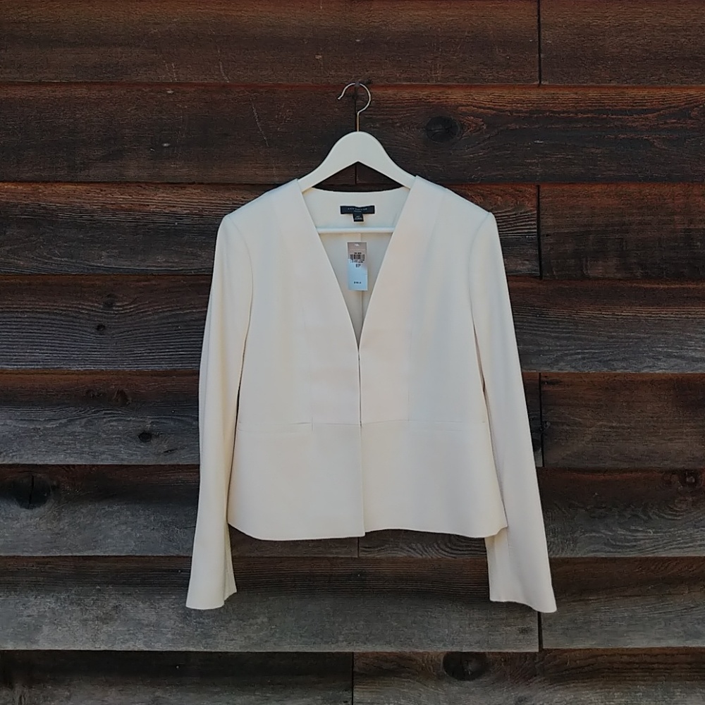 Ann Taylor White/Off-White Blazer Dress Jacket
